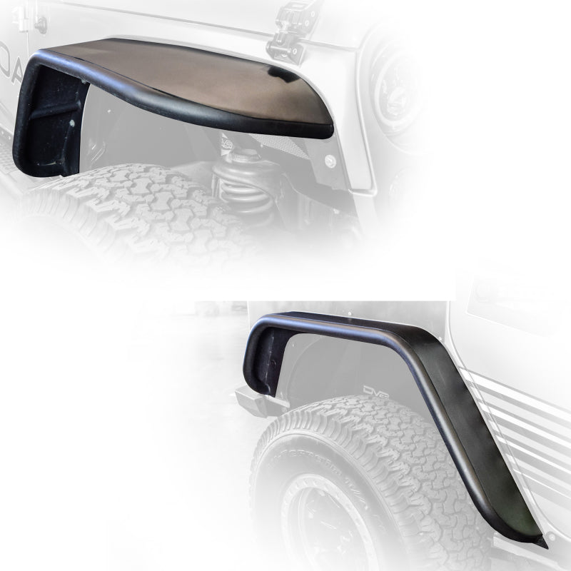 Load image into Gallery viewer, DV8 Offroad 07-18 Jeep Wrangler JK Front &amp; Rear Flat Tube Fenders
