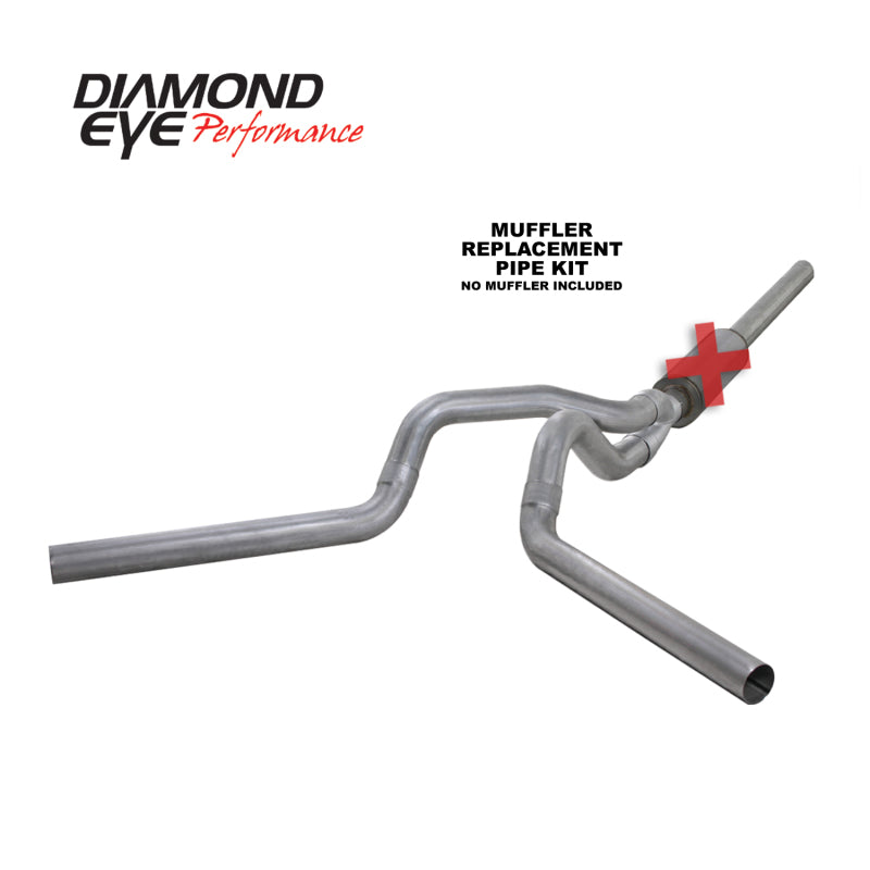 Load image into Gallery viewer, Diamond Eye KIT 4in CB MFLR RPLCMENT PIPE DUAL AL: 2004.5-2007.5 DODGE CUMMINS 600
