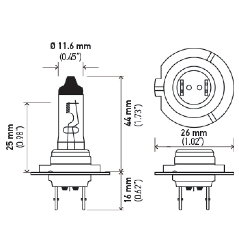 Load image into Gallery viewer, Hella H7 12V 55W PX26D HP 2.0 Halogen Bulbs
