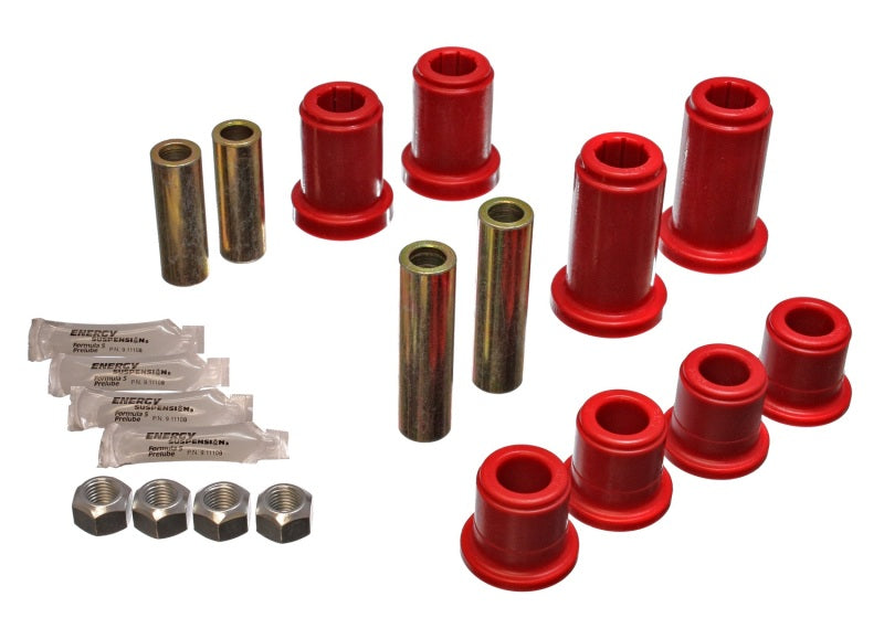 Load image into Gallery viewer, Energy Suspension 01-06 GM Silverado C2500 HD 2WD/K2500 HD 4WD Red Front End Control Arm Bushing Set
