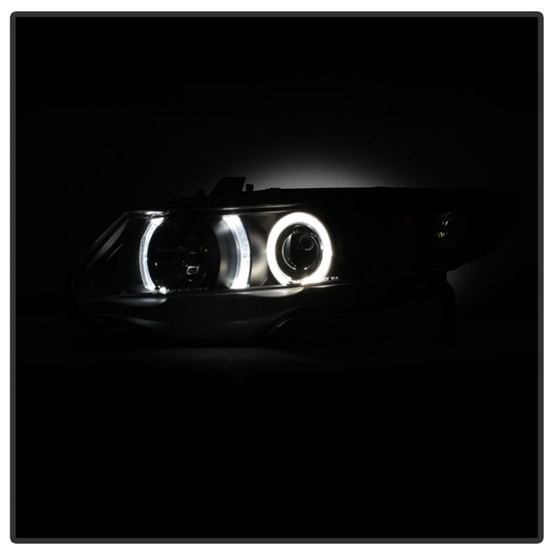 Load image into Gallery viewer, Spyder Honda Civic 06-08 2Dr Projector Headlights LED Halo Black High H1 Low H1 PRO-YD-HC06-2D-HL-BK
