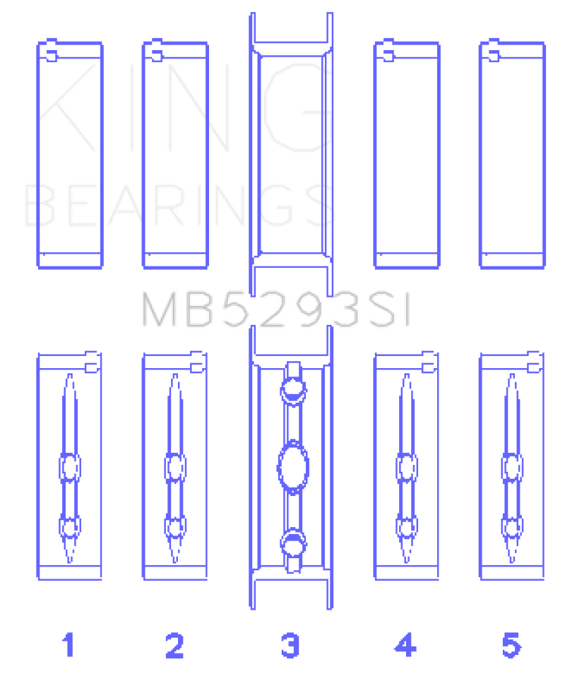 Load image into Gallery viewer, King GM 294/325/345/364CI 4.8/5.3/5.7/6.0L L20/LS1/LS2/LS4/LS6 (Size STD) Main Bearing Set
