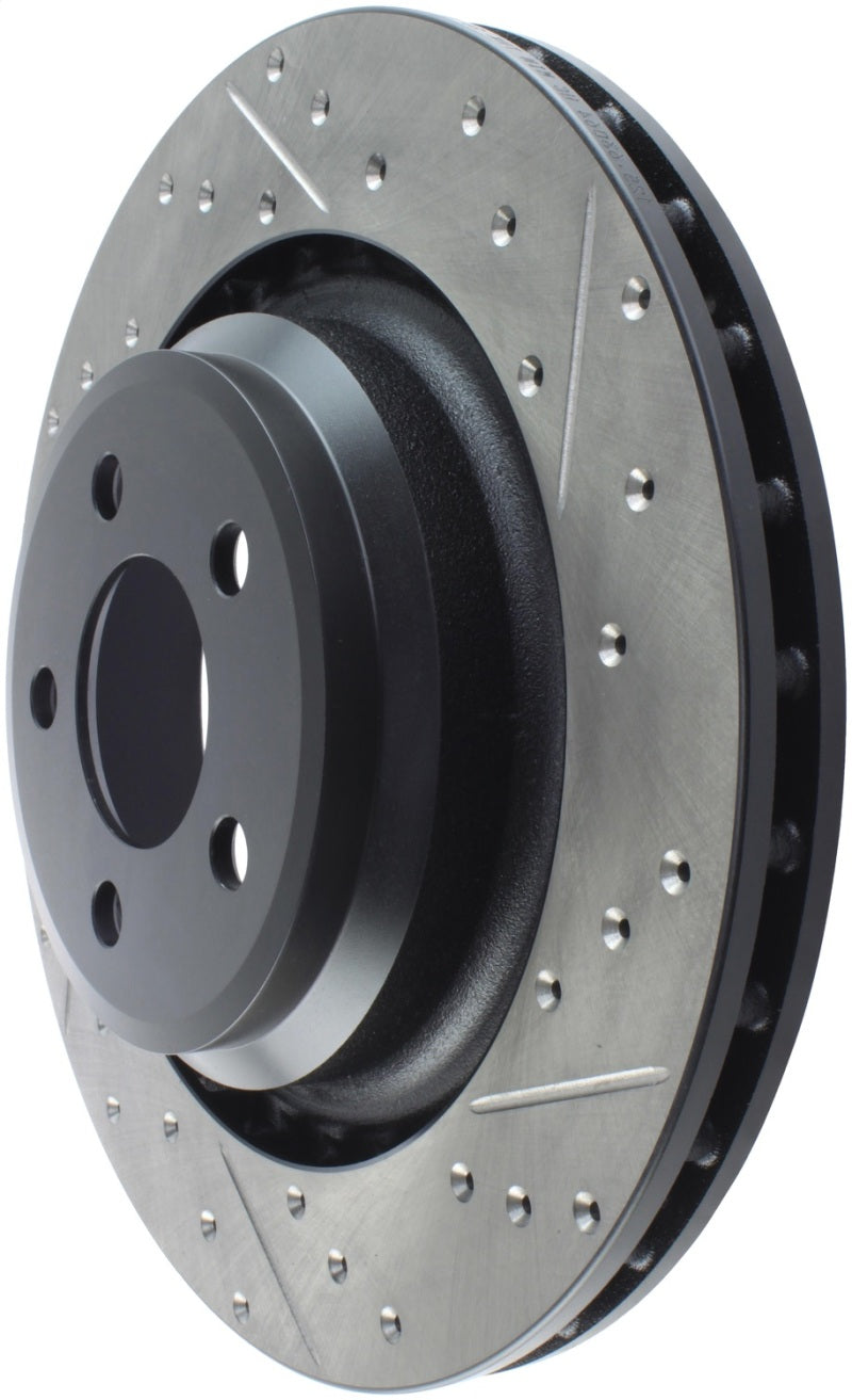 Load image into Gallery viewer, StopTech SportStop 06-09 Chrysler SRT-8 Rear Left Drilled &amp; Slotted Rotor

