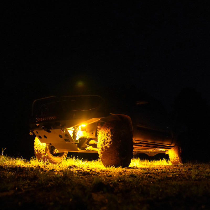 Load image into Gallery viewer, KC HiLiTES Cyclone V2 2.2in. LED Accessory Light 5w Flood Beam (Single) - Amber Lens
