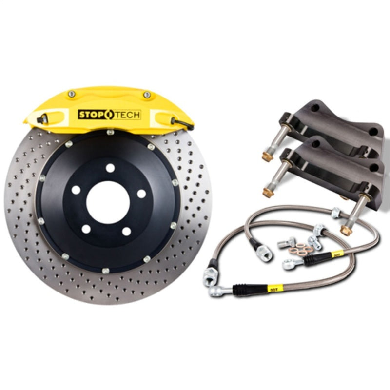 Load image into Gallery viewer, StopTech 08-13 BMW M3/11-12 1M Coupe Front BBK w/ Yellow ST-60 Calipers Drilled 380x35mm Rotor
