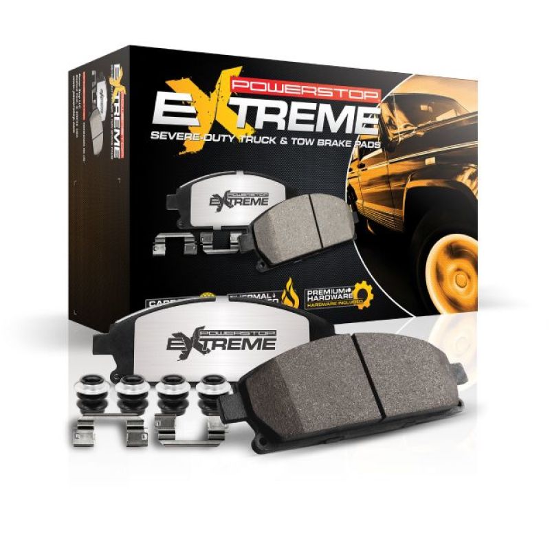 Load image into Gallery viewer, Power Stop 2011 Chevrolet Silverado 2500 HD Front or Rear Z36 Truck &amp; Tow Brake Pads w/Hardware
