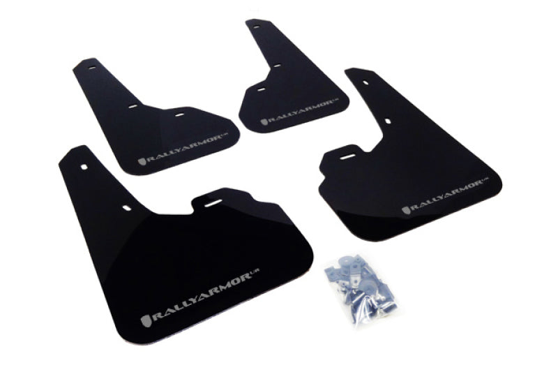 Load image into Gallery viewer, Rally Armor 10-13 Mazda3/Speed3 Black UR Mud Flap w/ Silver Logo

