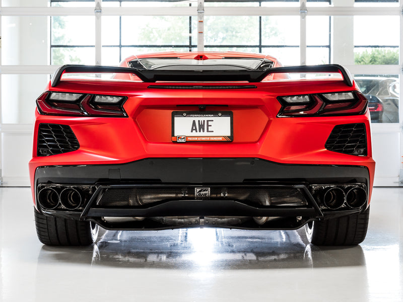 Load image into Gallery viewer, AWE Tuning 2020 Chevrolet Corvette (C8) Touring Edition Exhaust - Quad Diamond Black Tips
