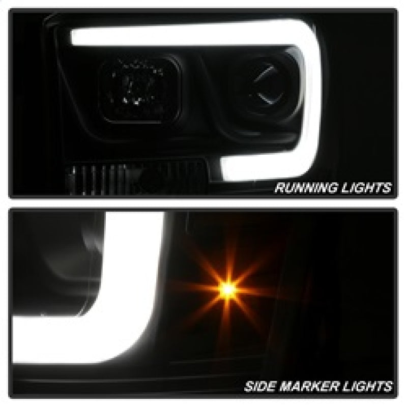 Load image into Gallery viewer, Spyder Dodge Ram 1500 06-08 V2 Projector Headlights - Light Bar DRL - Black (PRO-YD-DR06V2-LB-BK)
