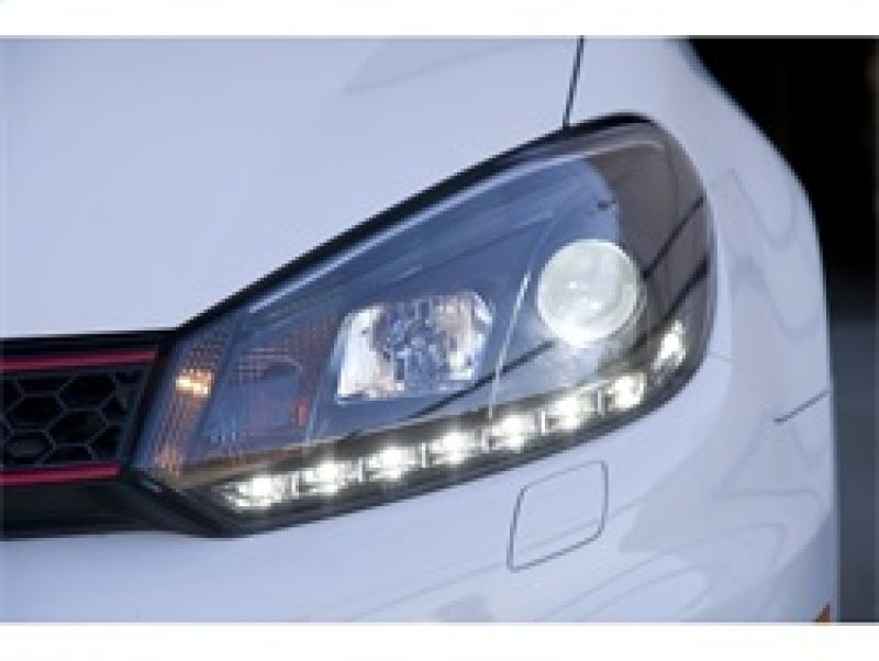 Load image into Gallery viewer, Spyder Volkswagen Golf/GTI 10-13 Projector Headlights Halogen Model- DRL Blk PRO-YD-VG10-DRL-BK
