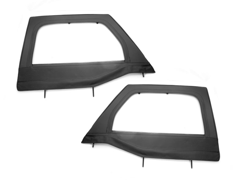 Load image into Gallery viewer, Rugged Ridge Upper Soft Door Kit Front Black Diamond 07-18 Jeep Wrangler JK
