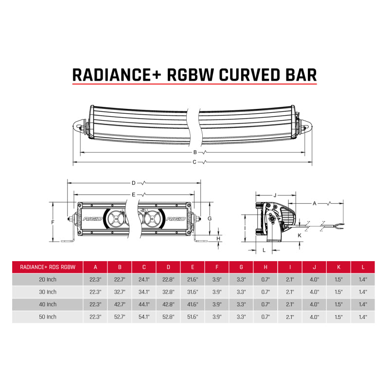 Load image into Gallery viewer, Rigid Industries Radiance+ Curved 20in. RGBW Light Bar
