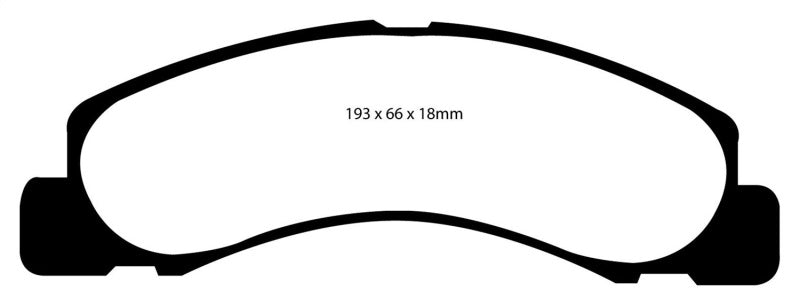 Load image into Gallery viewer, EBC 00-02 Ford Excursion 5.4 2WD Yellowstuff Front Brake Pads

