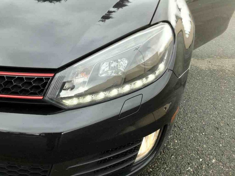 Load image into Gallery viewer, Spyder Volkswagen Golf/GTI 10-13 Projector Headlights Halogen Model- DRL Blk PRO-YD-VG10-DRL-BK
