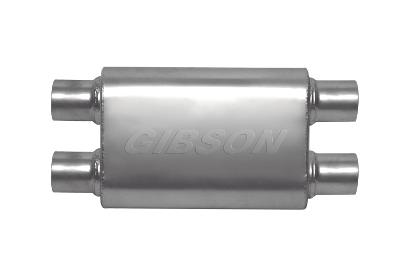 Load image into Gallery viewer, Gibson CFT Superflow Dual/Dual Oval Muffler - 4x9x18in/2.5in Inlet/2.5in Outlet - Stainless
