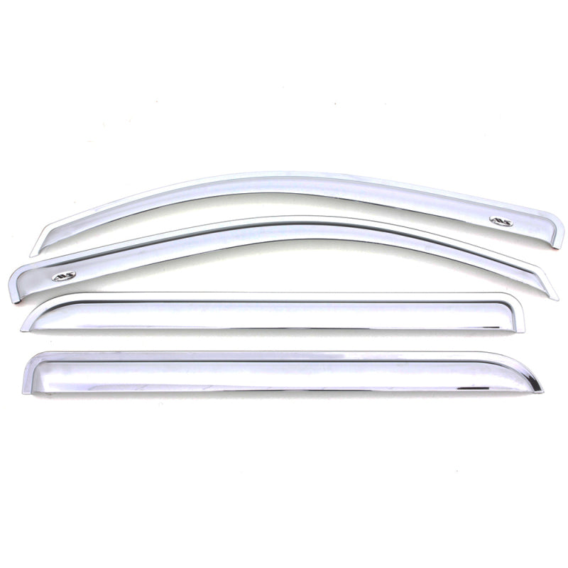Load image into Gallery viewer, AVS 15-18 Chevy Silverado 2500 Crew Cab Ventvisor Front &amp; Rear Window Deflectors 4pc - Chrome
