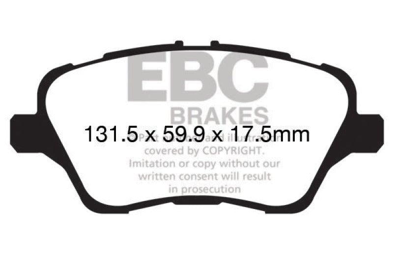 Load image into Gallery viewer, EBC 13+ Ford Fiesta 1.6 Turbo ST Redstuff Front Brake Pads
