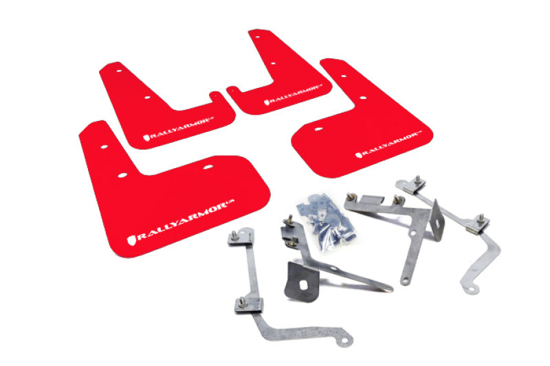 Load image into Gallery viewer, Rally Armor 11-14 Subaru WRX/STI (Sedan Only) Red UR Mud Flap w/ White Logo
