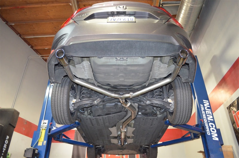 Load image into Gallery viewer, Injen 16-20 Honda Civic 1.5L Turbo 4Cyl (Sedan) 63mm SS Cat-Back Exhaust w/ Dual Burnt Titanium Tips
