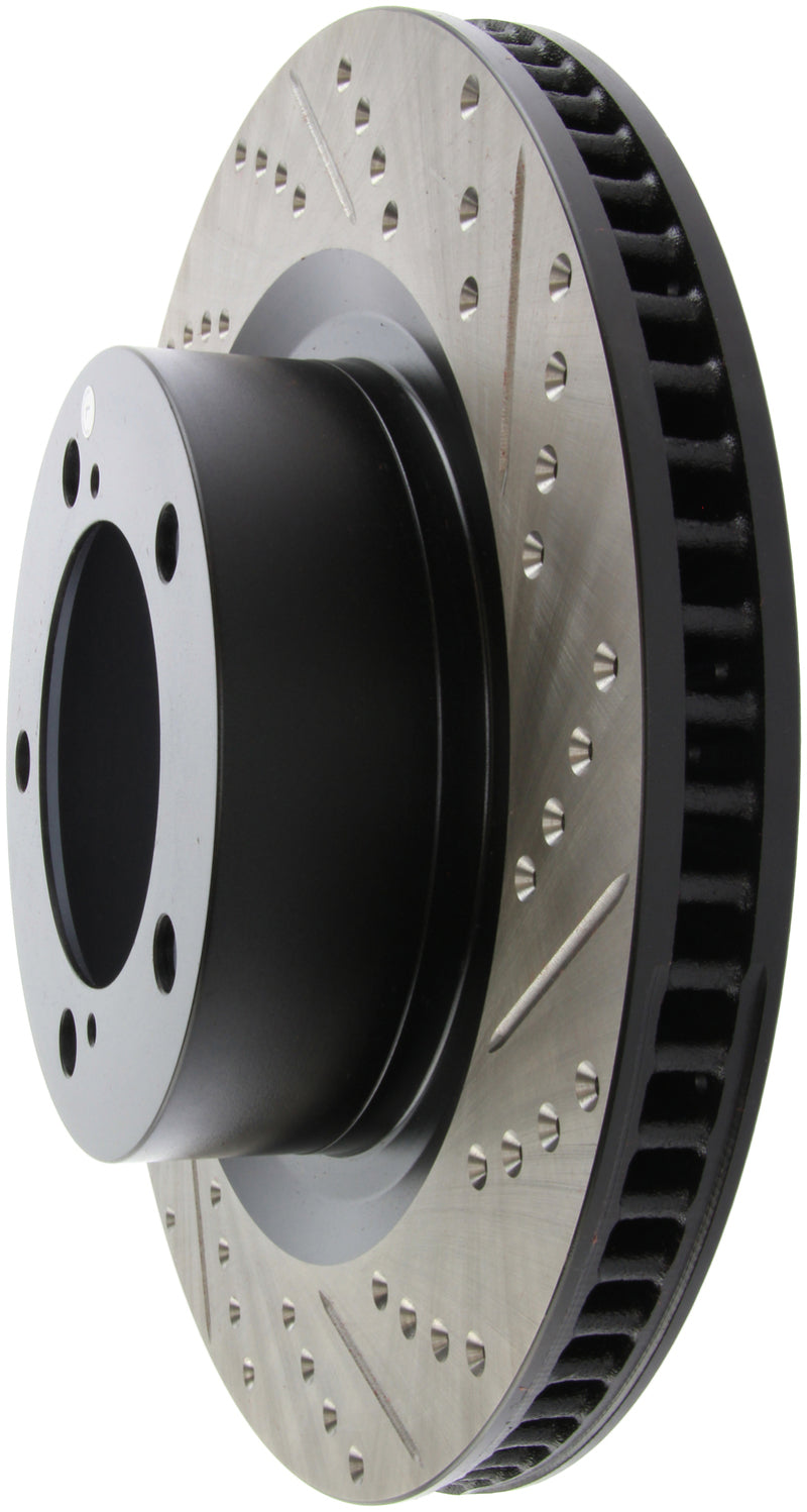Load image into Gallery viewer, StopTech 07-09 Toyota Tundra / 08-09 Toyota Sequoia Front Left Slotted &amp; Drilled Rotor

