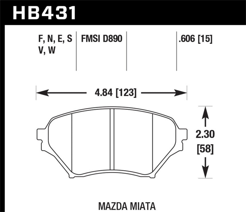 Load image into Gallery viewer, Hawk 01-05 Miata w/ Sport Suspension Blue 9012 Front Brake Pads D890
