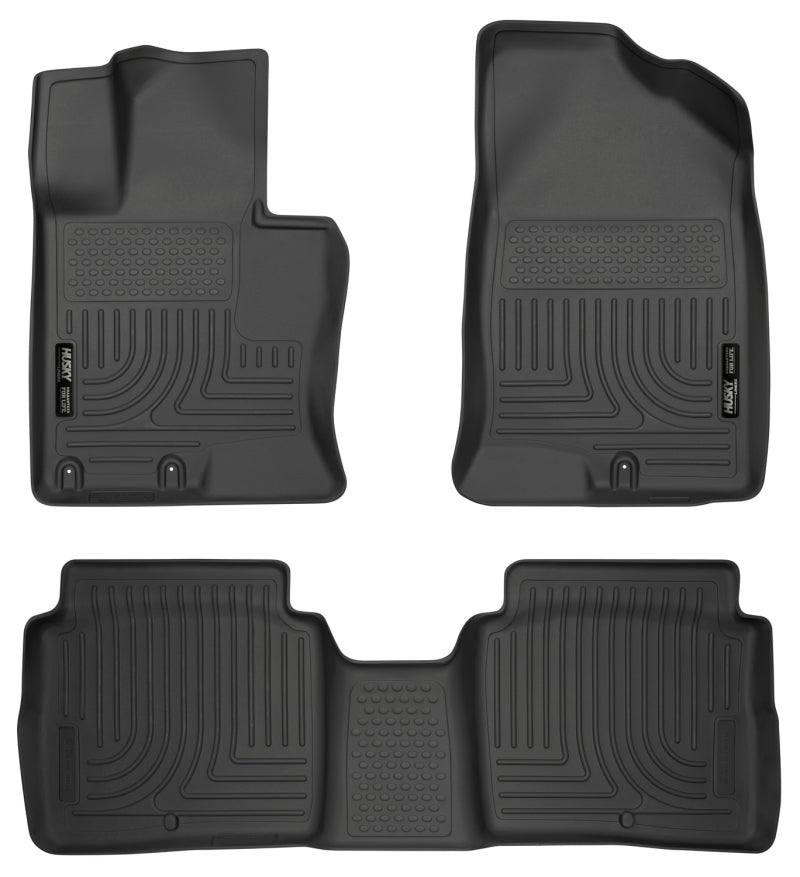 Load image into Gallery viewer, Husky Liners 11-14 Kia Optima Weatherbeater Black Front &amp; 2nd Seat Floor Liners
