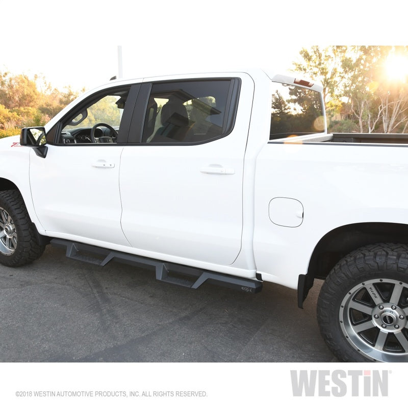 Load image into Gallery viewer, Westin 2019 Chevrolet Silverado / GMC Sierra 1500 Crew Cab Drop Nerf Step Bars - Textured Black
