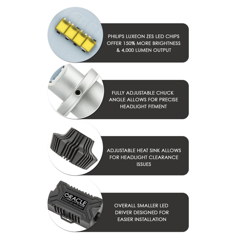 Load image into Gallery viewer, Oracle 9007 4000 Lumen LED Headlight Bulbs (Pair) - 6000K
