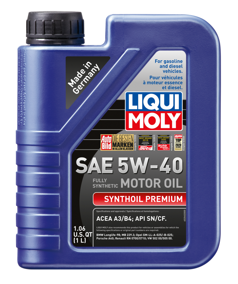 Load image into Gallery viewer, LIQUI MOLY 1L Synthoil Premium Motor Oil SAE 5W40
