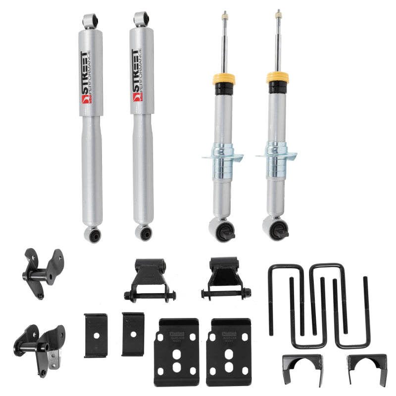 Load image into Gallery viewer, Belltech 2021+ Ford F-150 2WD 1-3.5in Front 4.5in Rear Complete Lower Kit with SP Shocks

