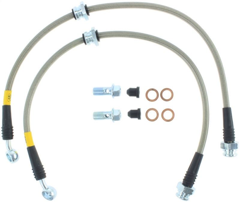 Load image into Gallery viewer, StopTech 00-06 Nissan Sentra Stainless Steel Front Brake Lines
