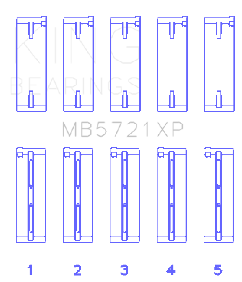 Load image into Gallery viewer, King Nissan SR20DET (GTiR) 16V - (Size STD) Performance Main Bearing Set
