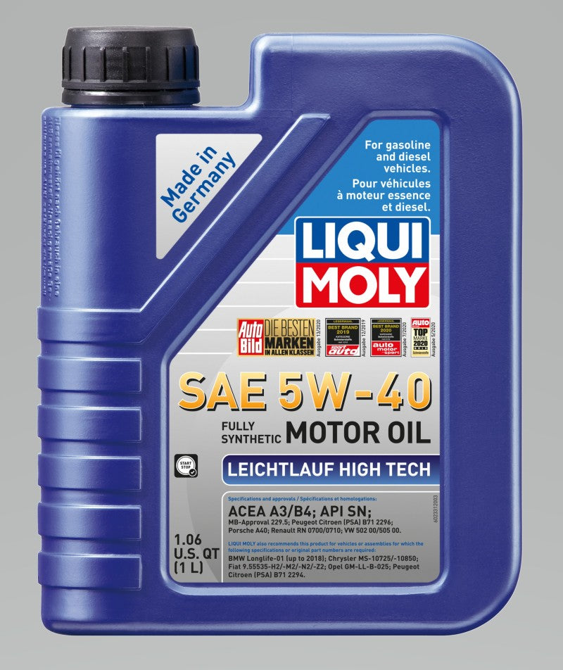 Load image into Gallery viewer, LIQUI MOLY 1L Leichtlauf (Low Friction) High Tech Motor Oil 5W40
