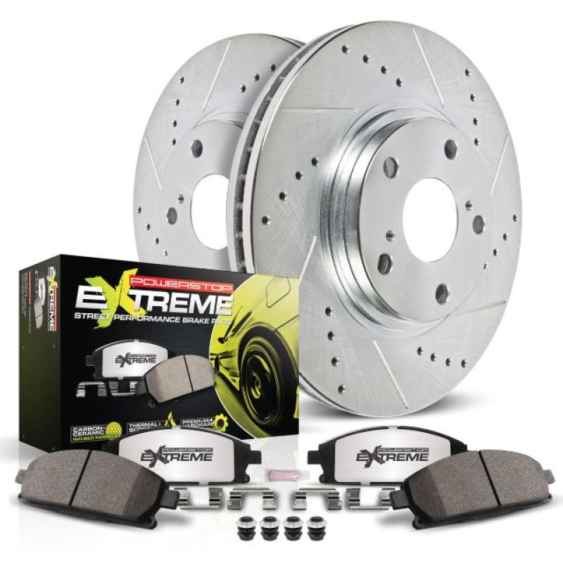 Load image into Gallery viewer, Power Stop 16-18 Cadillac ATS Rear Z26 Street Warrior Brake Kit
