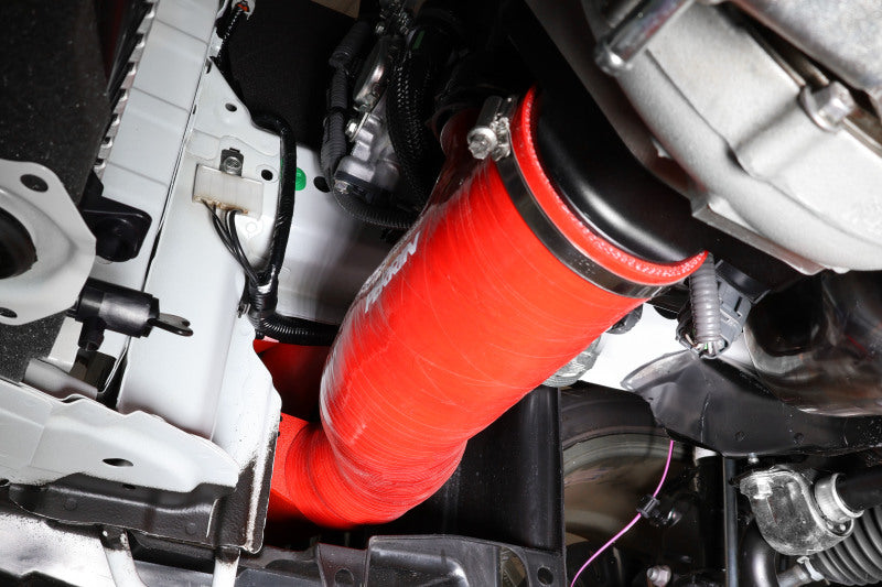 Load image into Gallery viewer, Perrin 2022+ Subaru WRX Red 3in Turbo Inlet Hose w/ Nozzle
