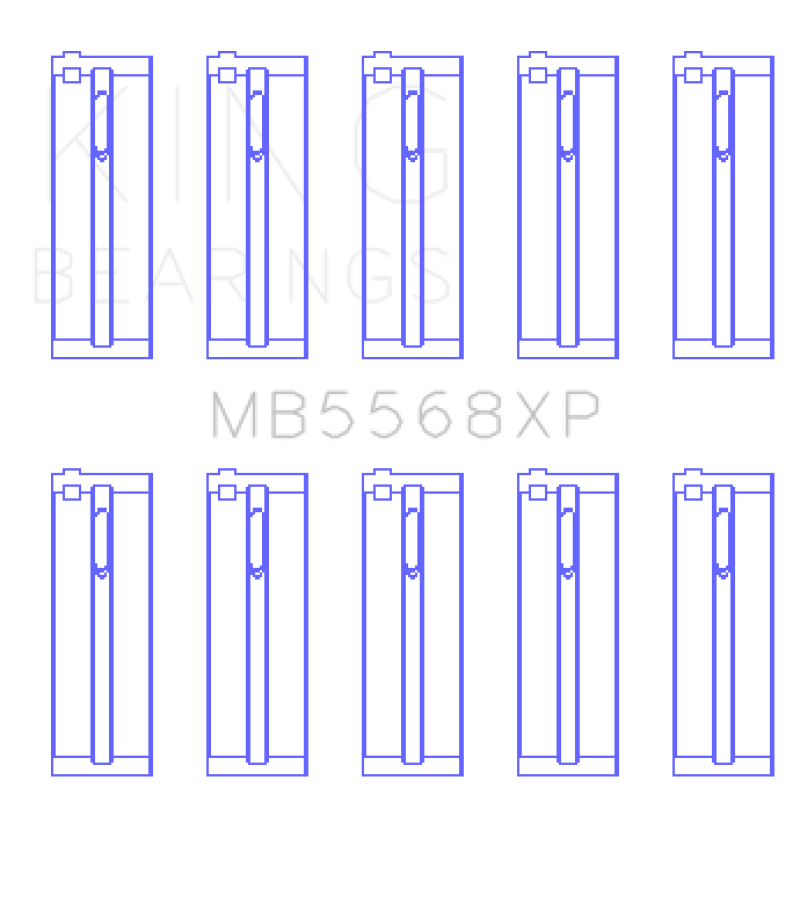 Load image into Gallery viewer, King Acura D16A1 / 97-01 Honda H22A4 / 98+ F23A (Size STDX) Performance Main Bearing Set
