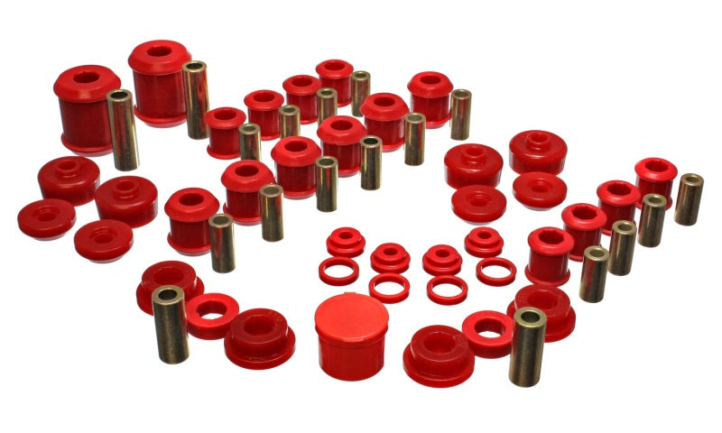Load image into Gallery viewer, Energy Suspension 95-99 Mitsubishi Eclipse FWD/AWD Red Hyper-flex Master Bushing Set
