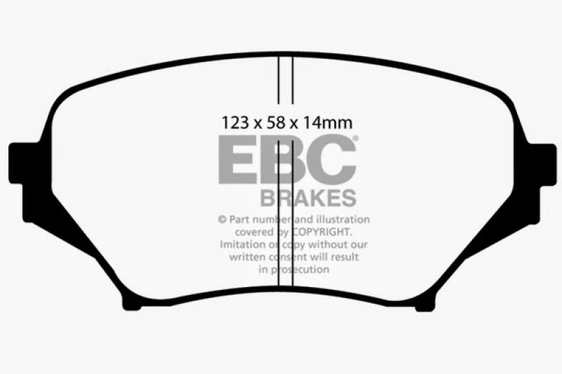Load image into Gallery viewer, EBC 06-15 Mazda Miata MX5 2.0 Yellowstuff Front Brake Pads
