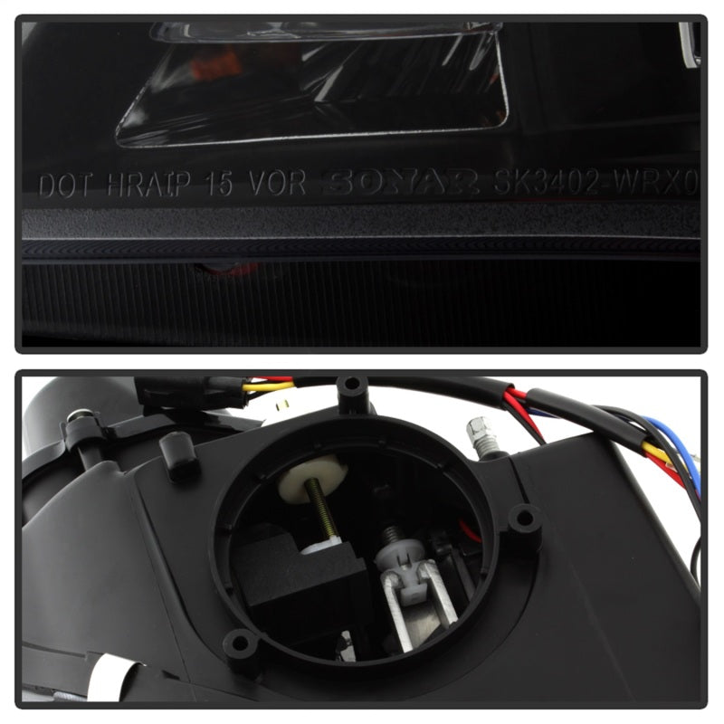 Load image into Gallery viewer, Spyder Subaru WRX 06-07 Projector Headlights - HID Model Only - Black PRO-YD-SWRX06-HID-LBDRL-BK
