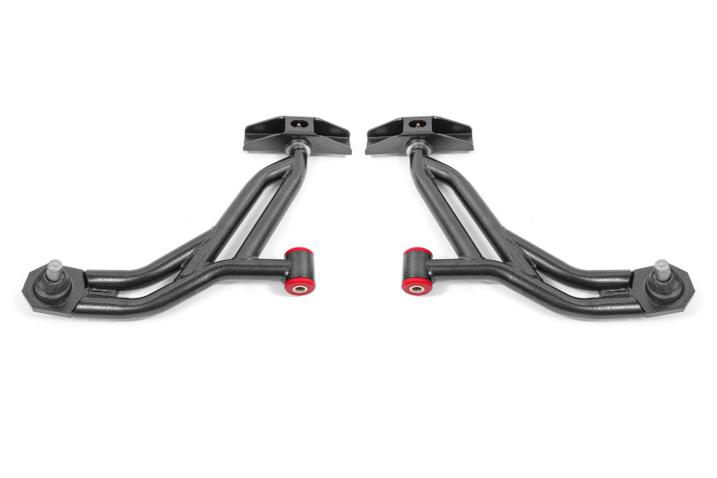 Load image into Gallery viewer, BMR 10-14 Ford Mustang / Shelby GT500 Non-Adj. Lower A-Arms (Poly/Delrin) - Black Hammertone
