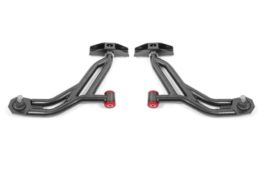 BMR 10-14 Ford Mustang / Shelby GT500 Non-Adj. Lower A-Arms (Poly/Delrin) - Black Hammertone