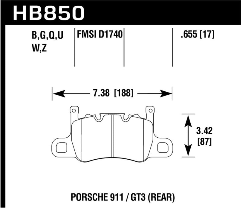 Load image into Gallery viewer, Hawk Audi 14-19 Porsche 911 / 2016 Cayman / 17-19 Panamera PC Rear Brake Pads w/ Carbon Ceramics
