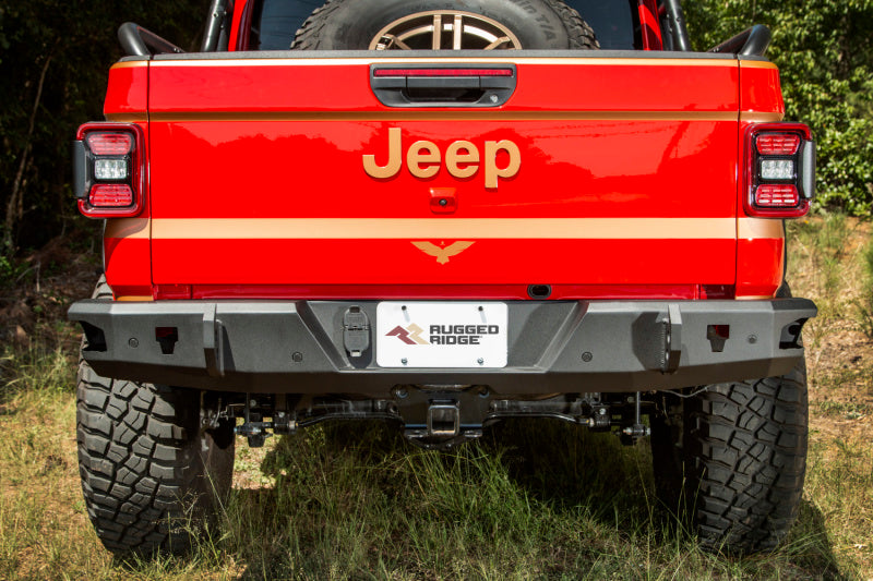 Load image into Gallery viewer, Rugged Ridge HD Bumper Rear 20-21 Jeep Gladiator JT
