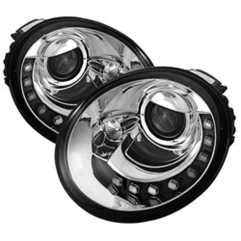 Load image into Gallery viewer, Spyder Volkswagen Beetle 1998-2005 Projector Headlights DRL Chrome PRO-YD-VB98-DRL-C
