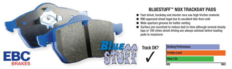 Load image into Gallery viewer, EBC 07-08 Porsche 911 (997) (Cast Iron Rotor only) 3.6 Carrera 2 Bluestuff Front Brake Pads
