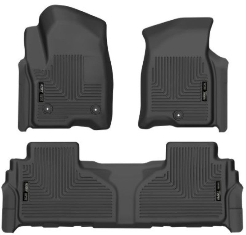 Load image into Gallery viewer, Husky Liners 2021 Suburban/Tahoe/Yukon/Yukon XL Weatherbeater Front &amp; 2nd Seat Floor Liners - Black
