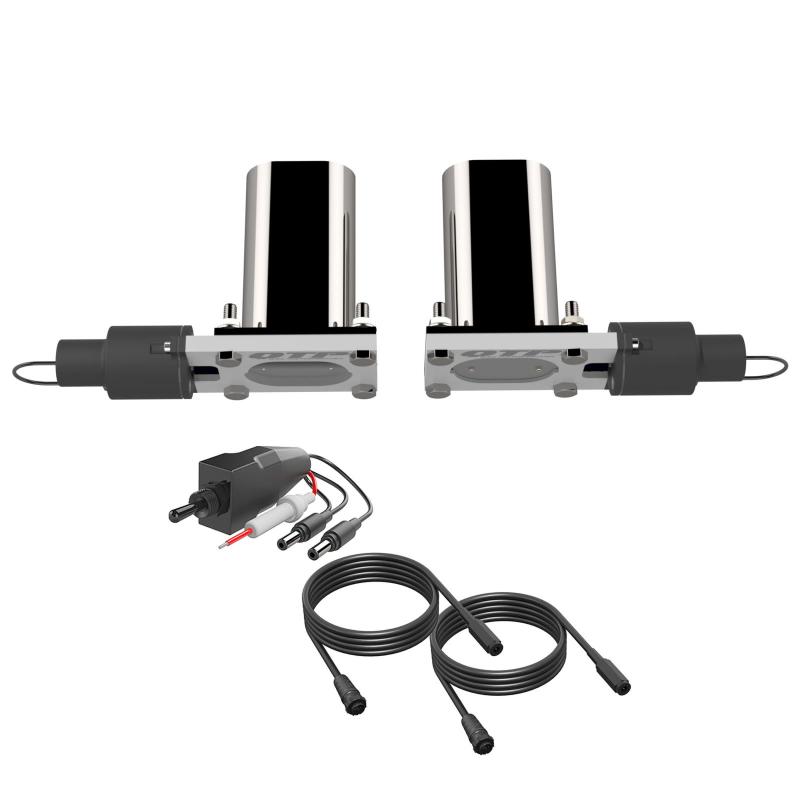 Load image into Gallery viewer, QTP Bolt-On QTEC Dual Low Profile Oval Electric Cutout Valves - Pair

