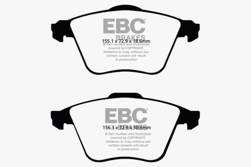 Load image into Gallery viewer, EBC 07-13 Mazda 3 2.3 Turbo Greenstuff Front Brake Pads
