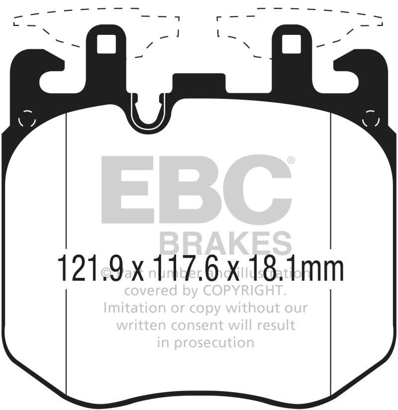Load image into Gallery viewer, EBC 2015+ BMW 750 4.4L Twin Turbo (G12) Redstuff Front Brake Pads
