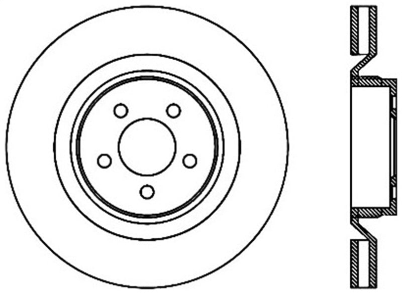 Load image into Gallery viewer, StopTech SportStop 06-09 Chrysler SRT-8 Front Right Drilled &amp; Slotted Rotor

